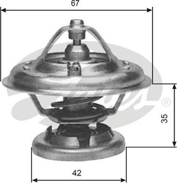 GATES-AU TH12680G1 - Coolant thermostat / housing www.autospares.lv