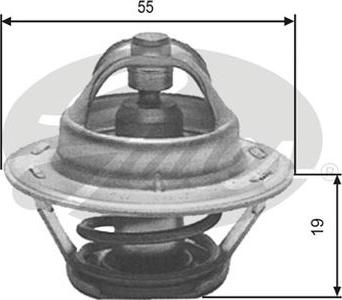 GATES-AU TH12389G1 - Термостат охлаждающей жидкости / корпус www.autospares.lv