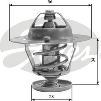 GATES-AU TH31682G1 - Термостат охлаждающей жидкости / корпус www.autospares.lv