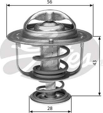 GATES-AU TH31276G1 - Термостат охлаждающей жидкости / корпус www.autospares.lv