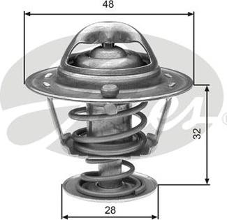 GATES-AU TH32576G1 - Термостат охлаждающей жидкости / корпус www.autospares.lv