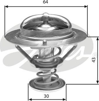 GATES-AU TH27078G1 - Термостат охлаждающей жидкости / корпус www.autospares.lv