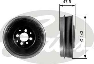 GATES-AU TVD1003 - Piedziņas skriemelis, Kloķvārpsta autospares.lv