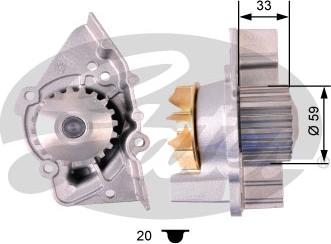 GATES-AU WP0085 - Ūdenssūknis autospares.lv