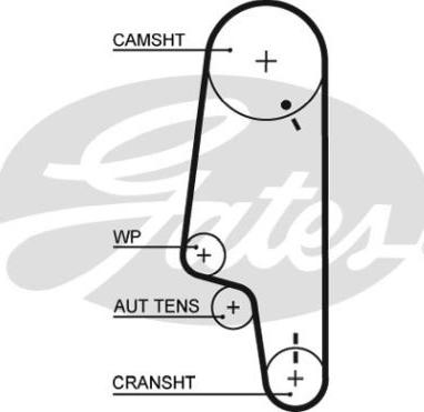 GATES-BR 20524X19XS - Timing Belt www.autospares.lv