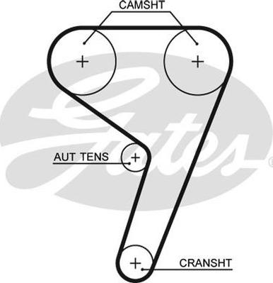 GATES-BR 76117X22XS - Timing Belt www.autospares.lv