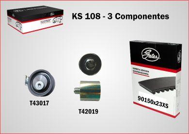 GATES-BR KS108 - Комплект зубчатого ремня ГРМ www.autospares.lv