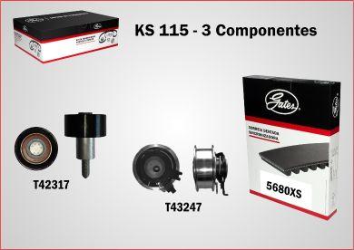 GATES-BR KS115 - Комплект зубчатого ремня ГРМ www.autospares.lv