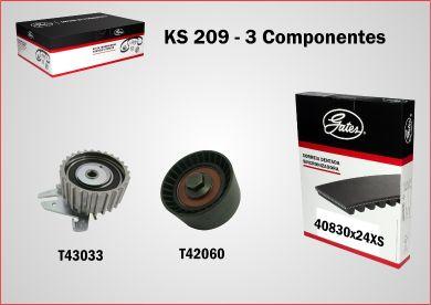 GATES-BR KS209 - Комплект зубчатого ремня ГРМ www.autospares.lv