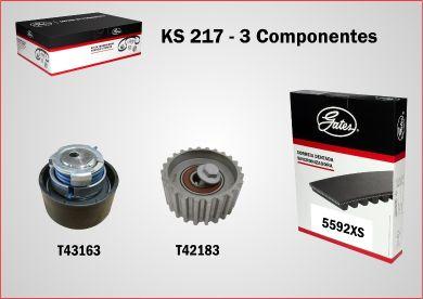 GATES-BR KS217 - Zobsiksnas komplekts www.autospares.lv