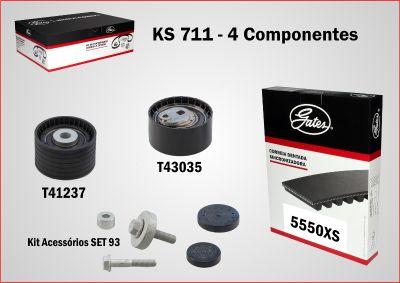 GATES-BR KS711 - Zobsiksnas komplekts autospares.lv