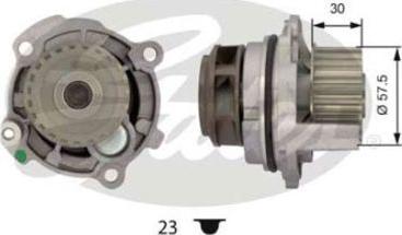 GATES-BR WP0031 - Water Pump www.autospares.lv