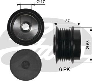 GATES-SEA OAP7015 - Piedziņas skriemelis, Ģenerators www.autospares.lv