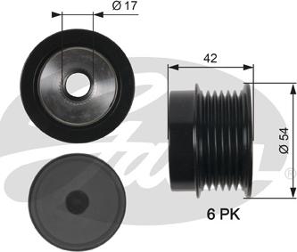 GATES-SEA OAP7035 - Piedziņas skriemelis, Ģenerators www.autospares.lv