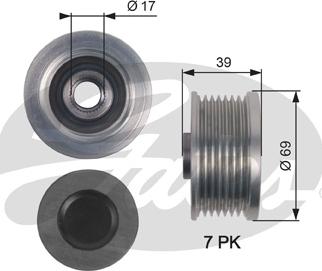 GATES-SEA OAP7149 - Piedziņas skriemelis, Ģenerators autospares.lv