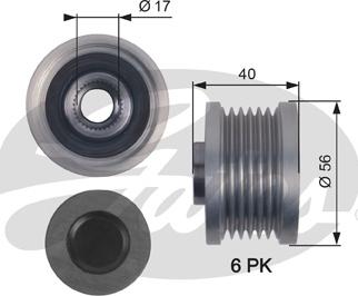 GATES-SEA OAP7129 - Piedziņas skriemelis, Ģenerators autospares.lv