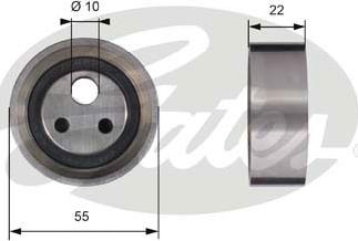 GATES-SEA T41155 - Tensioner Pulley, timing belt www.autospares.lv