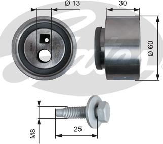 GATES-SEA T41139 - Tensioner Pulley, timing belt www.autospares.lv