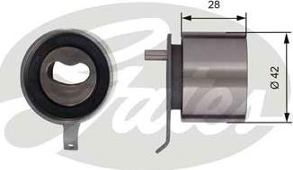 GATES-SEA T41267 - Tensioner Pulley, timing belt www.autospares.lv