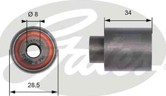 GATES-SEA T41230 - Deflection / Guide Pulley, timing belt www.autospares.lv