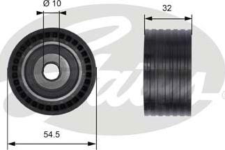 GATES-SEA T41237 - Deflection / Guide Pulley, timing belt www.autospares.lv