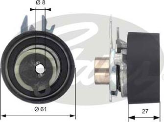 GATES-SEA T43090 - Tensioner Pulley, timing belt www.autospares.lv