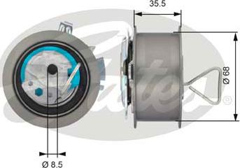 GATES-SEA T43091 - Spriegotājrullītis, Gāzu sadales mehānisma piedziņas siksna www.autospares.lv