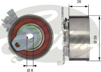 GATES-SEA T43040 - Tensioner Pulley, timing belt www.autospares.lv