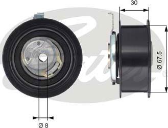 GATES-SEA T43062 - Tensioner Pulley, timing belt www.autospares.lv