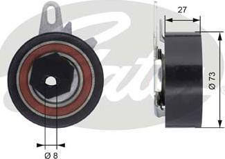 GATES-SEA T43067 - Tensioner Pulley, timing belt www.autospares.lv