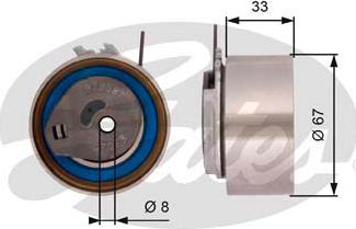 GATES-SEA T43001 - Spriegotājrullītis, Gāzu sadales mehānisma piedziņas siksna www.autospares.lv