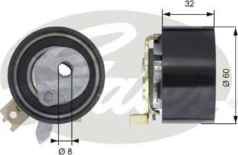 GATES-SEA T43014 - Spriegotājrullītis, Gāzu sadales mehānisma piedziņas siksna autospares.lv