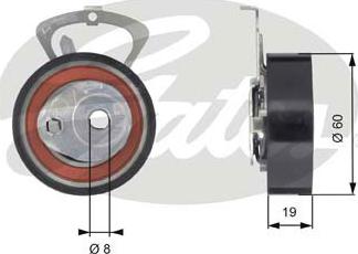 GATES-SEA T43140 - Tensioner Pulley, timing belt www.autospares.lv