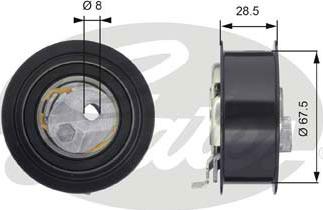 GATES-SEA T43142 - Spriegotājrullītis, Gāzu sadales mehānisma piedziņas siksna autospares.lv