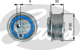 GATES-SEA T43219 - Натяжной ролик, зубчатый ремень ГРМ www.autospares.lv