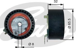 GATES-SEA T43236 - Spriegotājrullītis, Gāzu sadales mehānisma piedziņas siksna autospares.lv