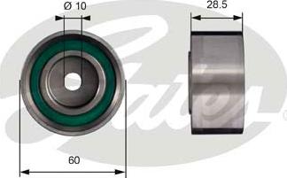 GATES-SEA T42015 - Направляющий ролик, зубчатый ремень ГРМ www.autospares.lv