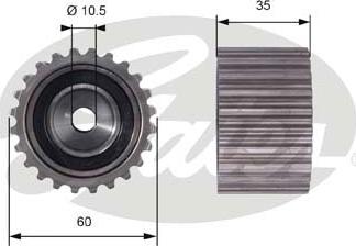 GATES-SEA T42024 - Deflection / Guide Pulley, timing belt www.autospares.lv