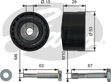 GATES-SEA T42140 - Parazīt / Vadrullītis, Zobsiksna www.autospares.lv