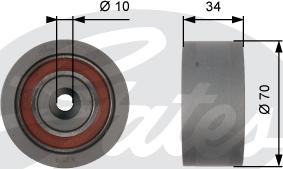 GATES-SEA T42159 - Направляющий ролик, зубчатый ремень ГРМ www.autospares.lv