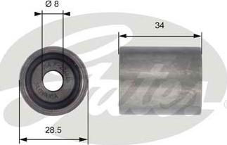 GATES-SEA T42139 - Направляющий ролик, зубчатый ремень ГРМ www.autospares.lv