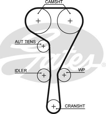 GATES-SEA T1565 - Timing Belt www.autospares.lv