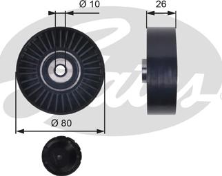 GATES-SEA T36006 - Pulley, v-ribbed belt www.autospares.lv