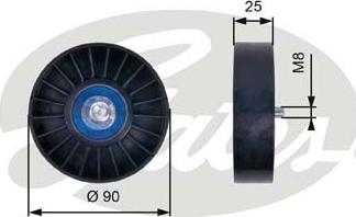 GATES-SEA T36033 - Ролик, поликлиновый ремень www.autospares.lv