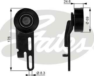 GATES-SEA T36071 - Ролик, поликлиновый ремень www.autospares.lv