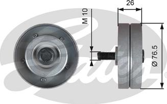 GATES-SEA T36182 - Ролик, поликлиновый ремень www.autospares.lv