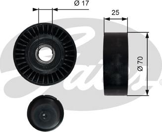 GATES-SEA T36249 - Ролик, поликлиновый ремень www.autospares.lv