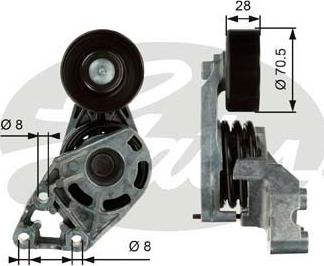 GATES-SEA T38472 - Siksnas spriegotājs, Ķīļsiksna autospares.lv