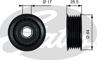 GATES-SEA T38099 - Pulley, v-ribbed belt www.autospares.lv