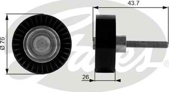 GATES-SEA T38054 - Ролик, поликлиновый ремень www.autospares.lv